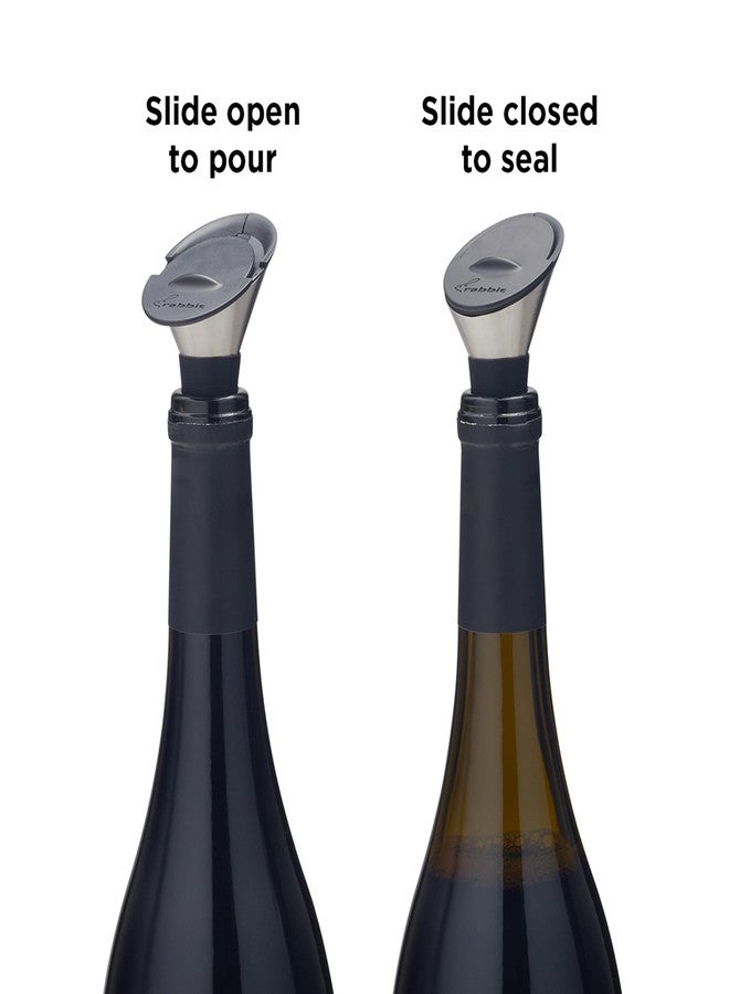 Rabbit Sliding Wine Pourer, Easy Pour, No Drip, Wine Stopper - Image 4