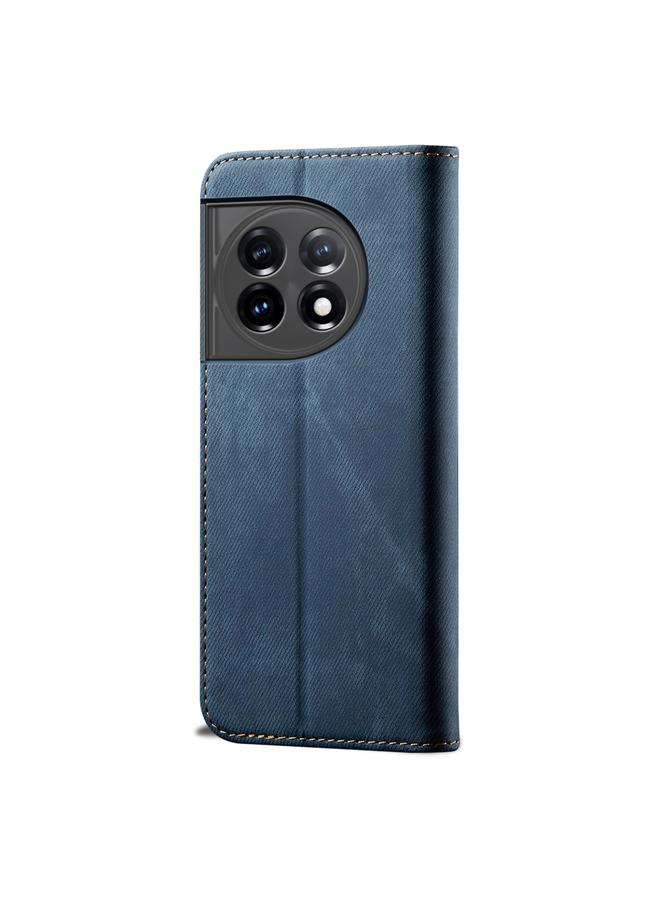 اس-توب جراب هاتف OnePlus 11 من الجلد القابل للطي بنسيج الدنيم - Image 3