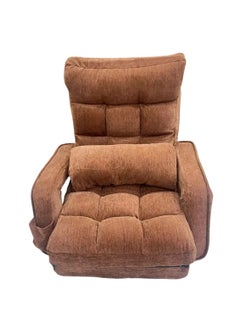 Albawadi Folding Lazy Sofa Chair Comfort Floor Sofa Cushion Adjustable Back Chair with Pillow  - Image 2