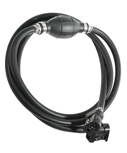 Reswish 6FT Boat Motor Fuel Line Hose with Primer Bulb Steel Hose ClampsUniversal ID 516 Boat Fuel Line Assembly KitCompatible with Outboard RVs Tractors Caravans Boats Fuel Line - Image 1