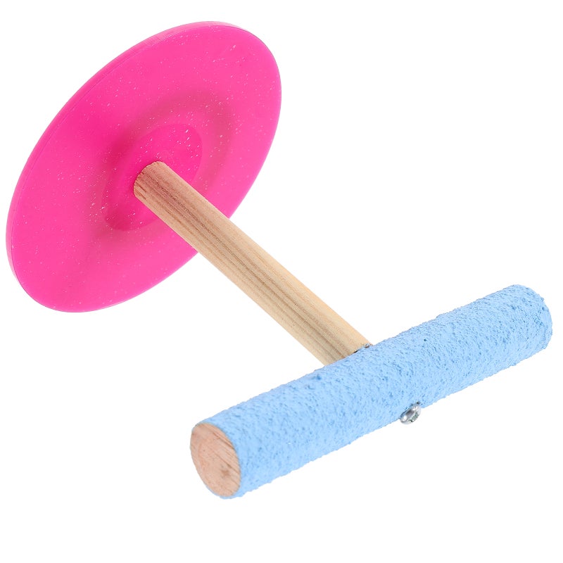 1Pcs Funny T Shaped Bird Parrot Bridge Standing Rack Parrot Activity Climbing Toy Food Bowl Rack(Size Small) - Image 1