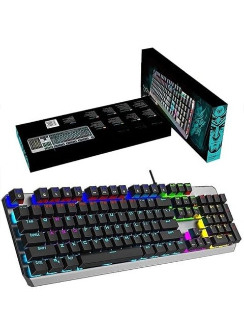 Mechanical Gaming Keyboard – Blue Switch, Multi-Color RGB Backlight, Wired USB