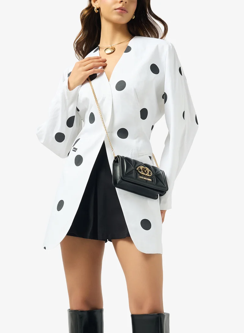 Love Moschino  Embossed Q PU Crossbody Bag for Women | Best Price UAE