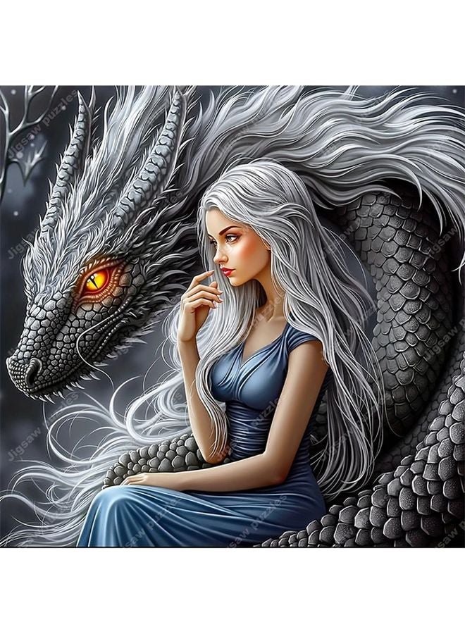 1024 قطعة YF3100 لغز أنيق لسيدة وفن الخيال التنين للكبار ديكور المنزل - Image 1