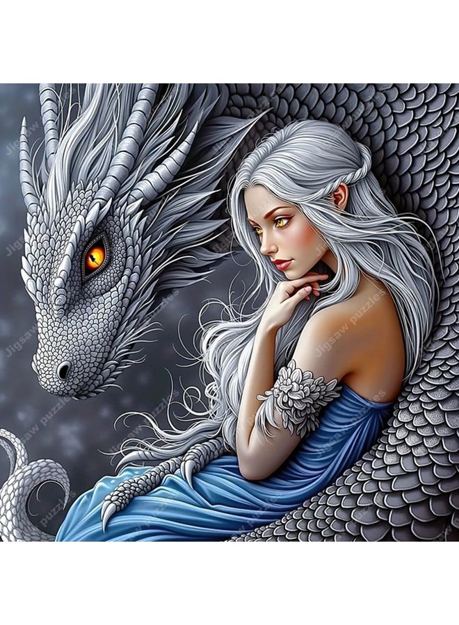 1024 قطعة YF3100 لغز أنيق لسيدة وفن الخيال التنين للكبار ديكور المنزل - Image 4