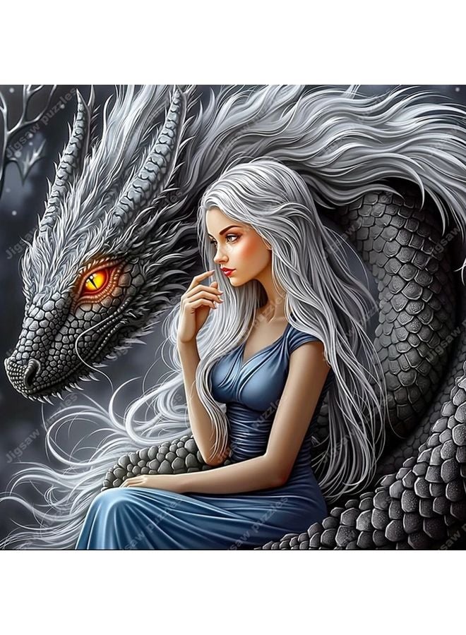 1024 قطعة YF3100 لغز أنيق لسيدة وفن الخيال التنين للكبار ديكور المنزل - Image 2