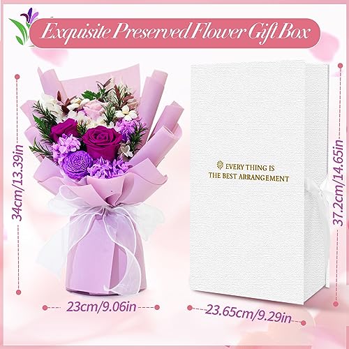 QOEAZY Flowers for Delivery, Preserved Flowers Bouquet with Gift Box, Rose Gifts for Women Mom Grandma - Image 2