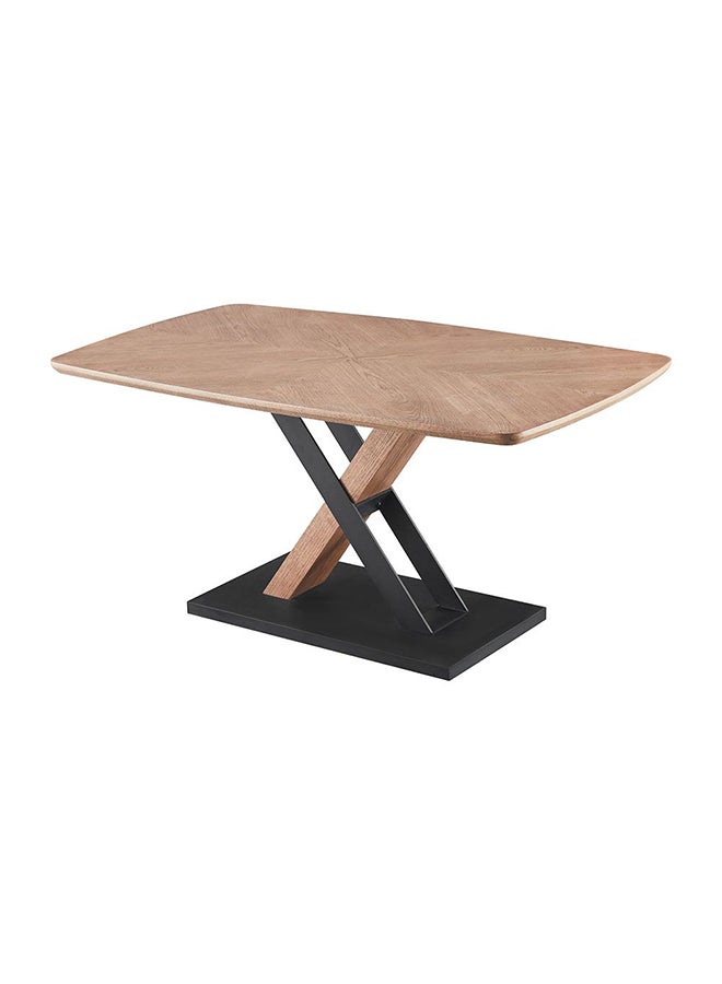 DANUBE HOME Weller 7 Piece Rectangle Dining Set Sturdy Kitchen Dining Table With 6 Dining Chairs 1+6 Seater Modern Design Furniture For Home Dining Room  Oak/black - Image 3