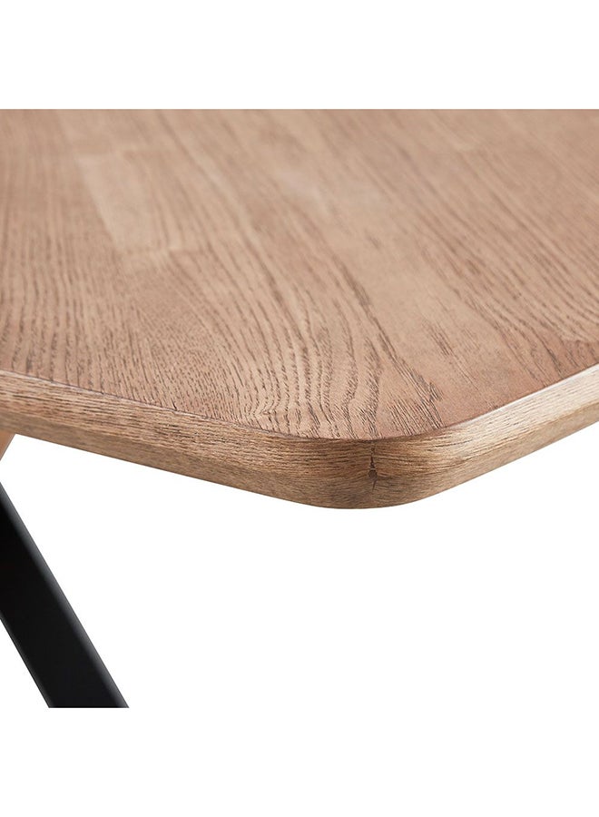 DANUBE HOME Weller 7 Piece Rectangle Dining Set Sturdy Kitchen Dining Table With 6 Dining Chairs 1+6 Seater Modern Design Furniture For Home Dining Room  Oak/black - Image 5