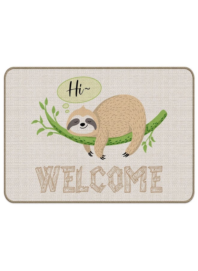 XAPEK Sloth Theme Decorative Indoor Outdoor Doormat, Funny Front Door Mat 18 x 30 Inch for Sloth Themed Room Entrance, Front Porch Mat, Doormat Funny Sloth Decor Mat, Sloth Lover Gift - Image 1
