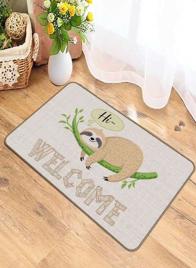 XAPEK Sloth Theme Decorative Indoor Outdoor Doormat, Funny Front Door Mat 18 x 30 Inch for Sloth Themed Room Entrance, Front Porch Mat, Doormat Funny Sloth Decor Mat, Sloth Lover Gift - Image 2