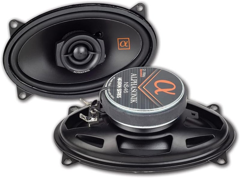 Alphasonik NS46 Neuron Series 4x6 2-Way Full-Range Car Audio Speakers - Image 1