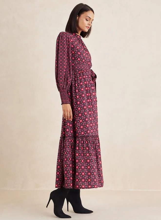 Femmella Floral Print Maxi Dress