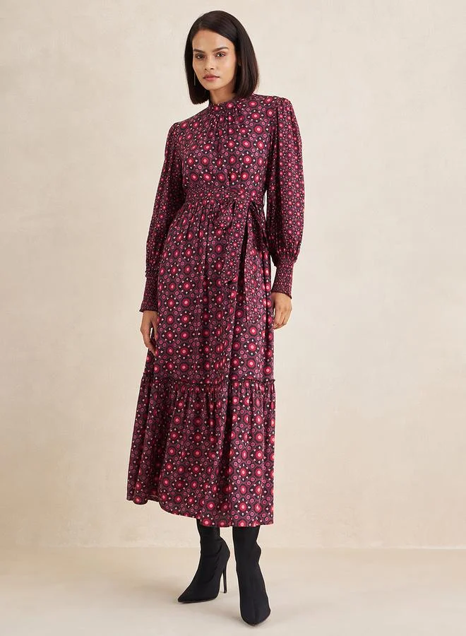 Femmella Floral Print Maxi Dress