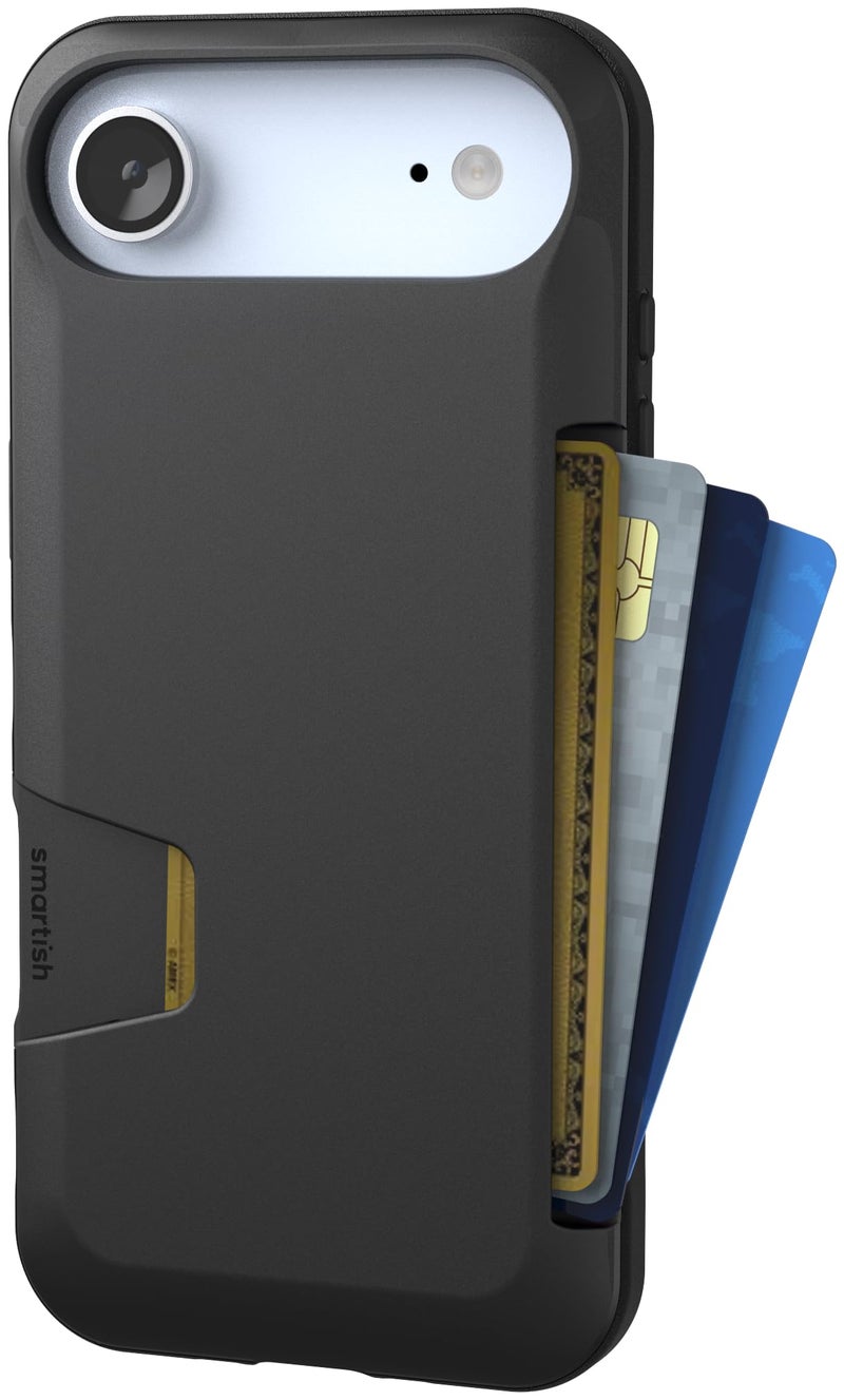 SmartishÂ® iPhone Air Wallet Case - Wallet Slayer Vol. 1 [Slim + Protective] Credit Card Holder - Drop Tested Flip Hidden Card Slot Cover for Apple iPhone Air - Black Tie Affair - Image 1