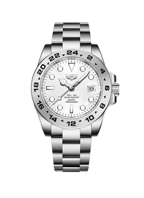 Men's Metal Strap Date Display Watches Business Classic Waterproof Luxury Wristwatches for Men