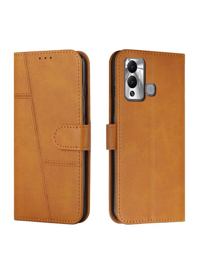 erorex Case For Infinix Hot 20i Stitching Calf Texture Buckle Leather Phone Case - Image 1