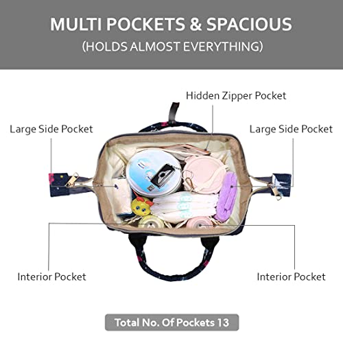 PACKNBUY Diaper Bag for Mothers for Travel, Baby Diaper Bags for Mom, Maternity Bag with Insulated Bottle Pockets, Water Resistant and Multiple Pockets to Store Newborn Baby Products (Blue) - Image 4