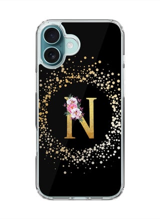 For iPhone 16 Plus Case [Compatible with MagSafe] Slim Magnetic cover Clear Phone Case - Custom Monogram Floral - N ( Black ) - pzsku/Z604626AE5DD88A7ECC3DZ/45/_/1730709534/561056b6-b24c-420a-8abd-73e7cc1a4cc4
