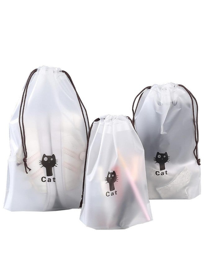 Pristu Shoe Bag Cover for Shoe Storage & Travelling Drawstring Bags Waterproof, White (24) - Image 1