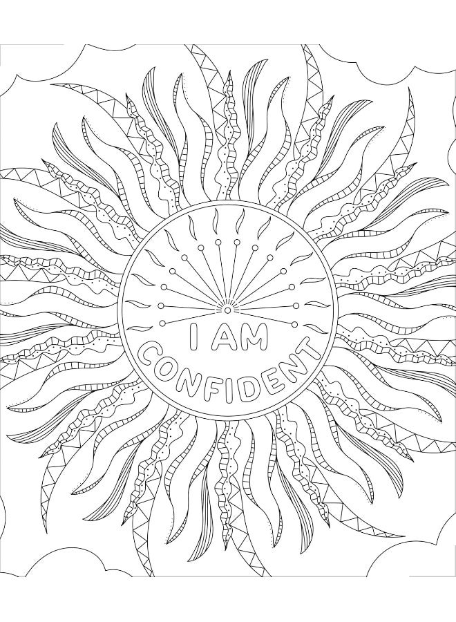 Large Print Colour & Frame - Manifest (Colouring Book for Adults): 31 Positive Manifestation Affirmations To Colour  - Image 3
