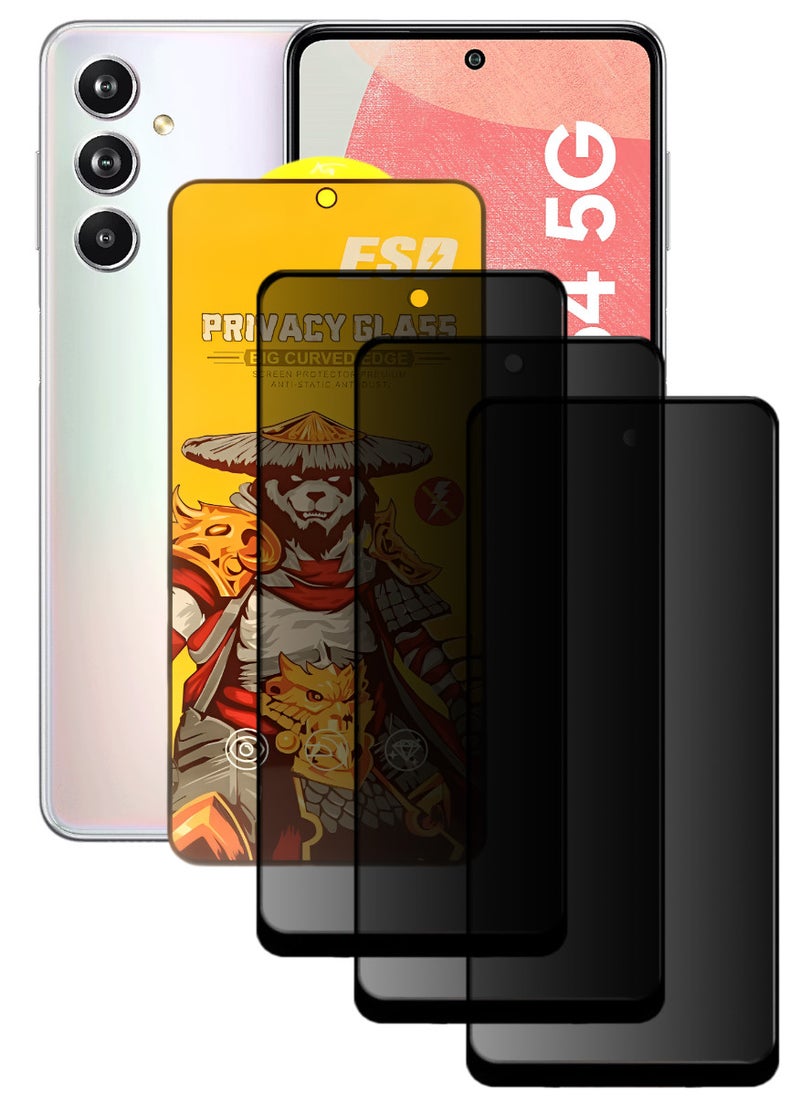 ESD 3 Pieces Tempered Dustproof Privacy Glass Screen Protector Compatible For Samsung Galaxy F54 5G - Image 1