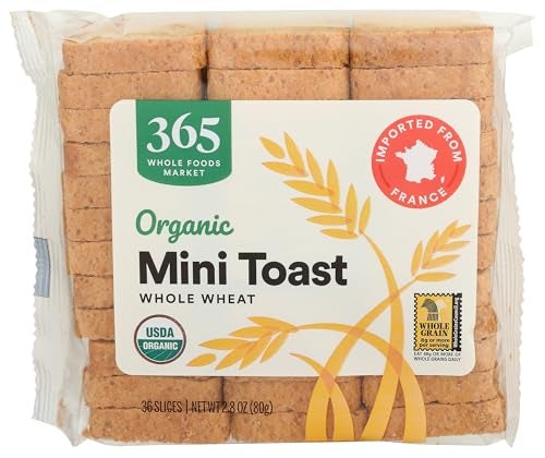365 by Whole Foods Market Organic Whole Wheat Mini Toast Vegan 28 Ounce - Image 1