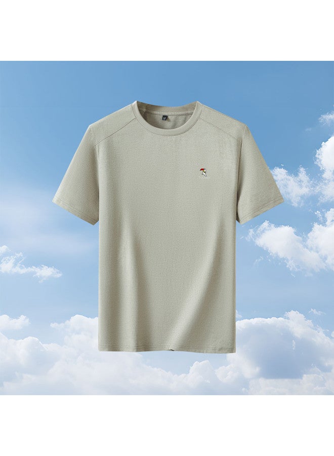 Tucano men's Summer Outfit - Short Sleeve Round Neck T-shirt With Elastic Waist Casual Pants 2-piece Set - Image 3