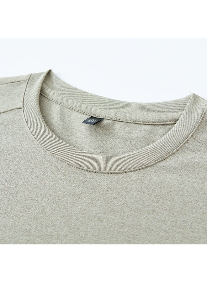 Tucano men's Summer Outfit - Short Sleeve Round Neck T-shirt With Elastic Waist Casual Pants 2-piece Set - Image 5