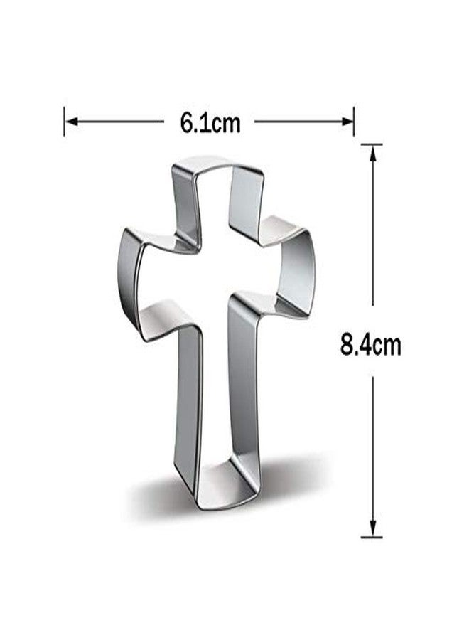 Aeyistry 2 Pcs Easter Cookie Molds Cutters Set,Different Shapes Stainless Steel Cross Cookie Cutter(Silver) - Image 4