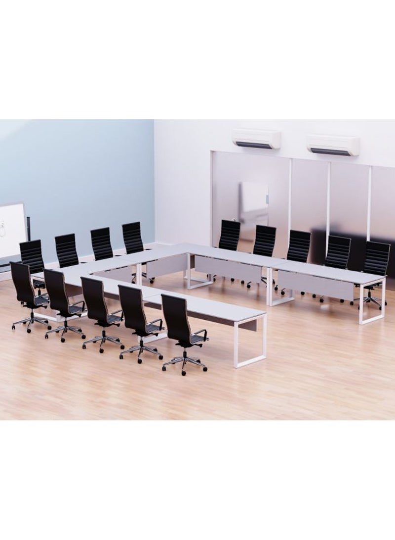 Mahmayi Mahmayi Vorm 136-16 12 Seater White U-Shaped Conference-Meeting Table  - Image 1