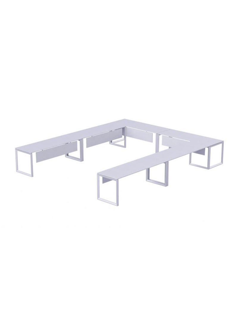 Mahmayi Mahmayi Vorm 136-16 12 Seater White U-Shaped Conference-Meeting Table  - Image 2