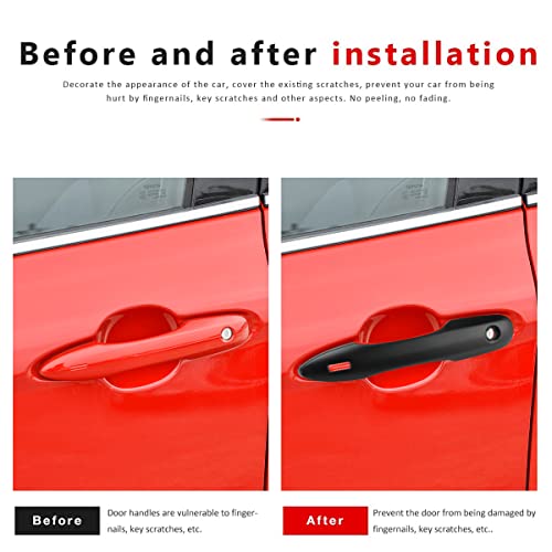 DLOVEG Car Door Handle Cover Protector Compatible for 2018-2023 2024 2025 Toyota Camry Accessories 2026 Compatible for Toyota Corolla 2026 2025 2024 2023-2020 with 2 Smart Key Holes Matte Black - Image 2