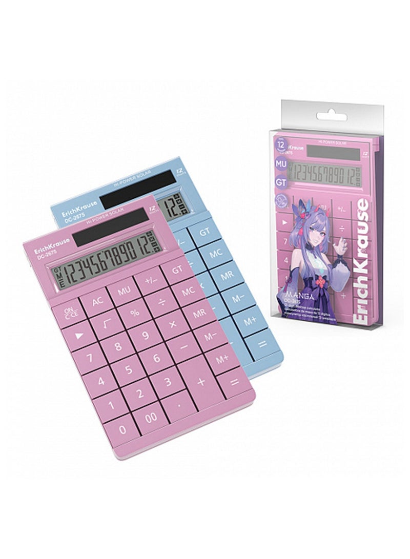 ErichKrause Manga Themed Desktop Calculator With 12 Digit Display Assorted Colours - Image 3