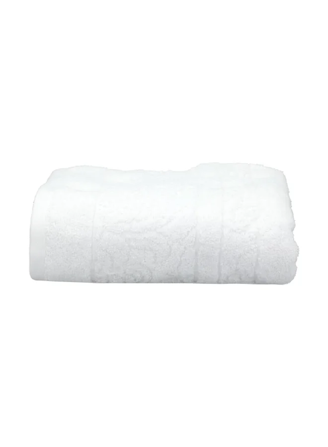 كانون منشفة حمام جاكار أبيض 70 × 140 سم CN JE70X140-WHITE