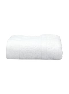 كانون منشفة حمام جاكار أبيض 70 × 140 سم CN JE70X140-WHITE  - Image 1