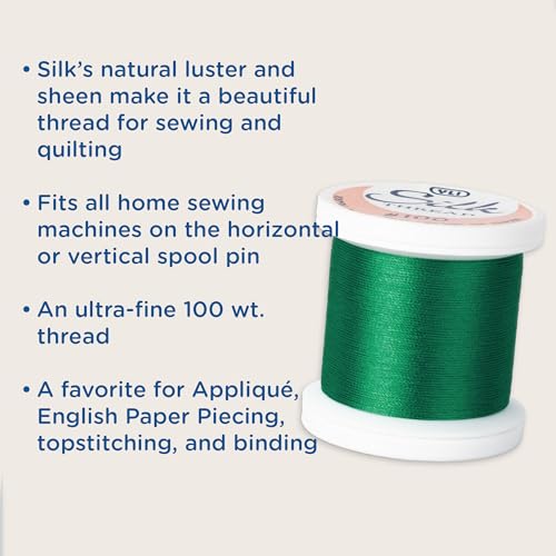 YLI Threads Silk Thread – 100 wt Fine Japanese Silk for Appliqué, EPP, and Quilting - Light Plum - Image 3