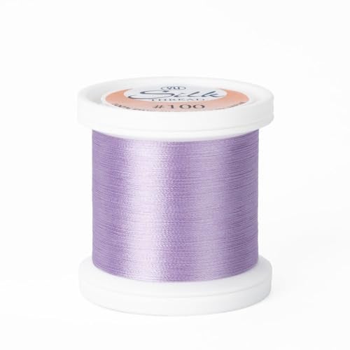 YLI Threads Silk Thread – 100 wt Fine Japanese Silk for Appliqué, EPP, and Quilting - Light Plum - Image 1