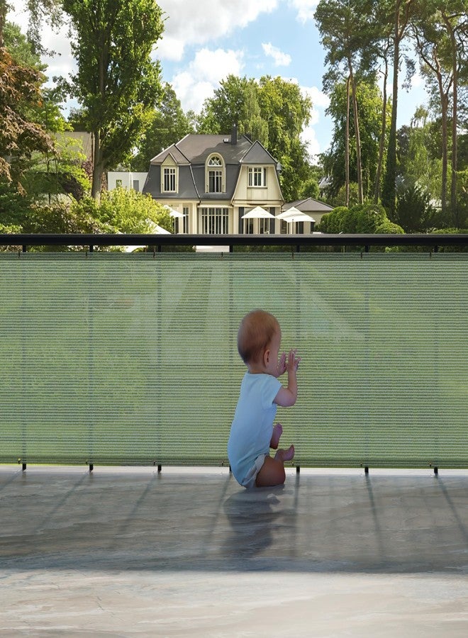 HIPPO Baby Safety Net for Balcony & Staircase Railing Guard for Kids Stairway Safety Net Protector Safety Banister for Baby Toddler (1MTX5MT, Moon-Stone) - Image 2