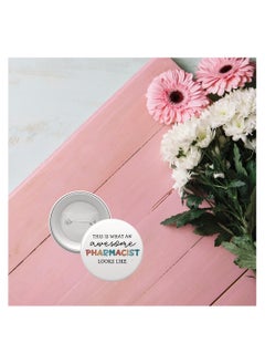 PRINTSHOP4ME Pharmacist Day Button Badges for Men and Women - Gift for Pharmacist - Friends - Round Pin-back Button Brooch Lapel Pin Pharmacist Day  - Image 4