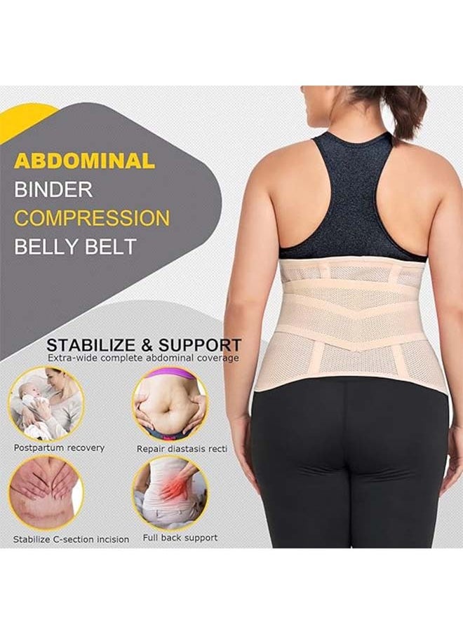 L&E - Postpartum Belly Band Abdominal Binder Post Surgery C-section Belly Binder Wrap Girdle Recovery Belt Back Support Corset Shapewear Wrap Postpartum Girdle (XL) - Image 1
