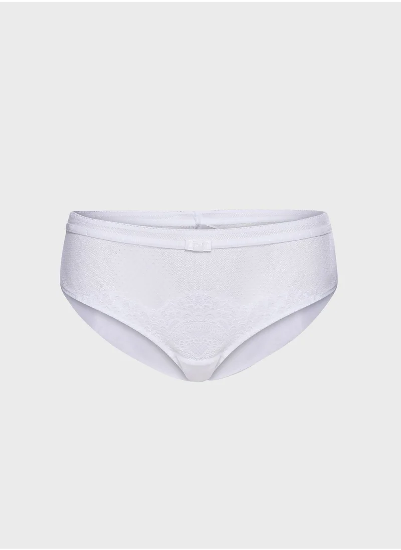 TRIUMPH Mesh Detail High Leg Brief