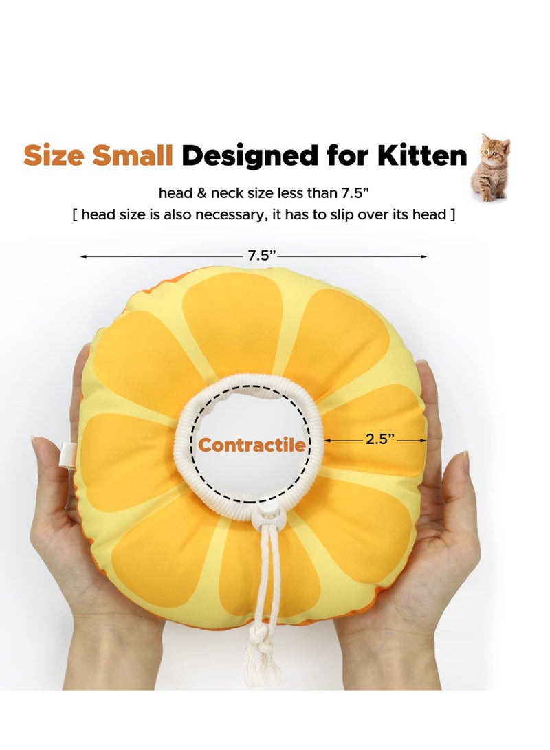 Adjustable Recovery Collar for Cats and Small Dogs, Protective E-Collar for Post-Surgery Healing, Elizabethan Cone for Kittens 0-7 Months Old - Image 2