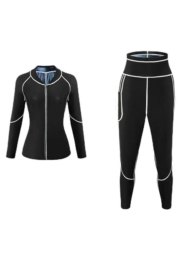 Arabest Slimming Sauna Suit Suits for Women Sweat, Workout JacketLock Sweating Profusely Pants, Weight Loss Sweat Suit Slim Fitness zipper Clothes - Image 1