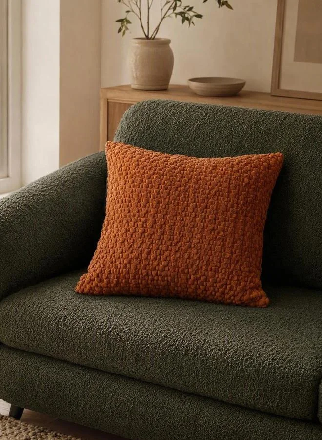 Styli Textured Cushion Cover - 45X45Cm, Rust