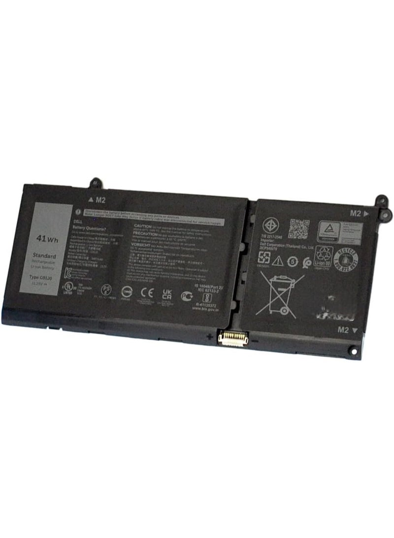 Replacement battery compatible with Dell Vostro Series 3-cell, 41Wh capacity, type G91J0, models: 3420, 3510, 3515, 5410, 5415, 5510, 5515, 5620, 5625