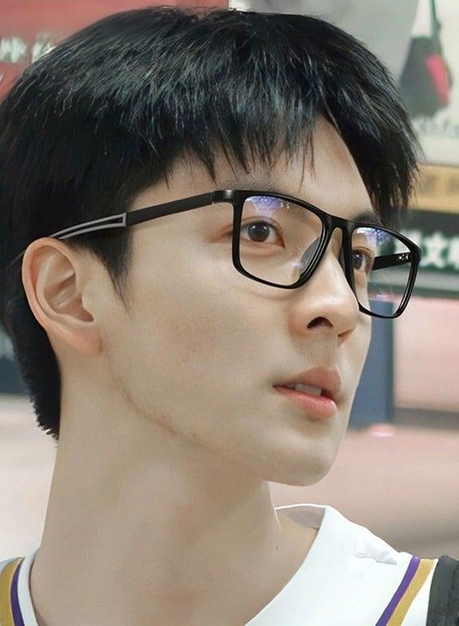 Men's Blue Light Blocking Glasses Anti UV and Glare Blue Light Filter Computer Glasses Rectangular Color Changing Anti Eyestrain Headache Sports Eyewear with Super Light TR Frame Black Grey 55mm - Image 2