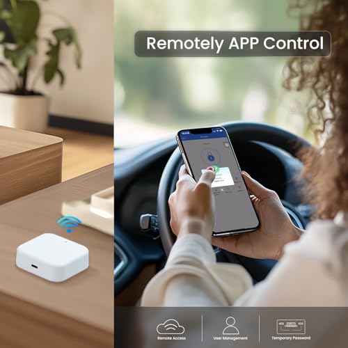 DESLOC G2 Smart Lock WiFi Gateway, Gateway for Smart Door Lock, Wi-Fi Bridge, Remote Control Smart Lock, Compatible with TT Lock APP, Compatible with Alexa, Google Home, White - Image 2