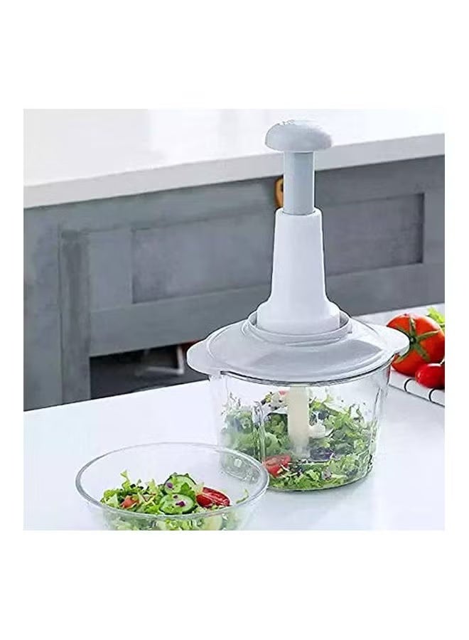 Multifunctional manual food processor, triple stainless steel food processor for chopping onions, vegetables, and meat. EL multi color - Image 1