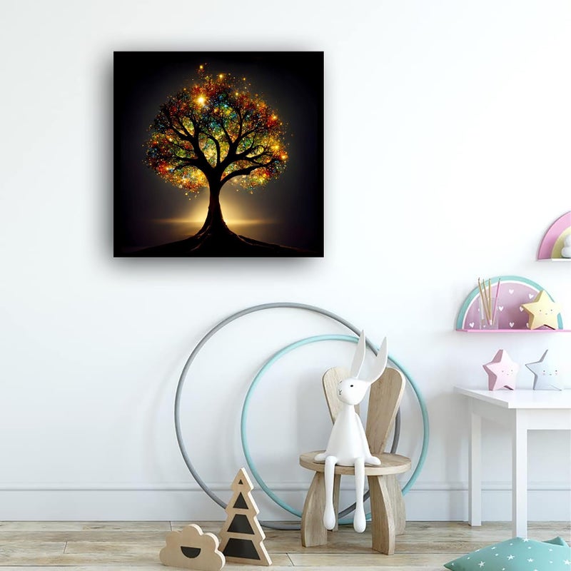 KINPLUB 5D Diamond Painting Kits for Adults, Glitter Tree of Life Diamond Art Kits for Adults Beginners, DIY Full Round Drill Paint by Diamonds, Home Wall Decor 12 x 12 Inch - Image 5